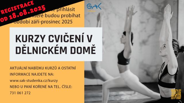 Registrace na pravidelné kurzy NOVÝ TEMÍN!