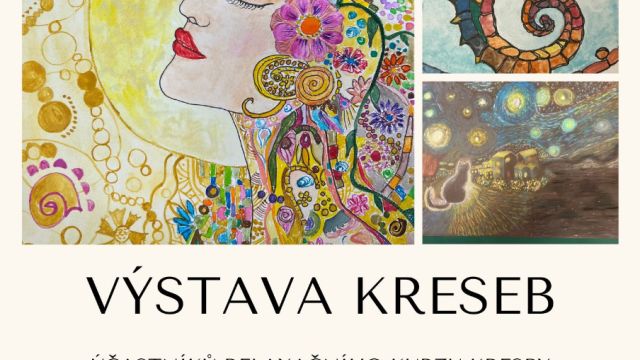Výstava kreseb účastníků Relaxačního kurzu kresby a malby