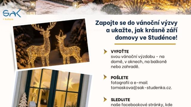 Vánočně ozdobená Studénka